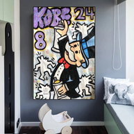 Kobe: Mr Monopoly Canvas Wall Art – Exclusive Design-MinimalisticDecor.com