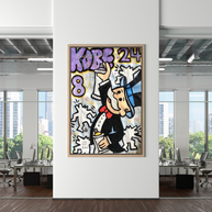 Kobe: Mr Monopoly Canvas Wall Art – Exclusive Design-MinimalisticDecor.com