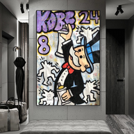 Kobe: Mr Monopoly Canvas Wall Art – Exclusive Design-MinimalisticDecor.com