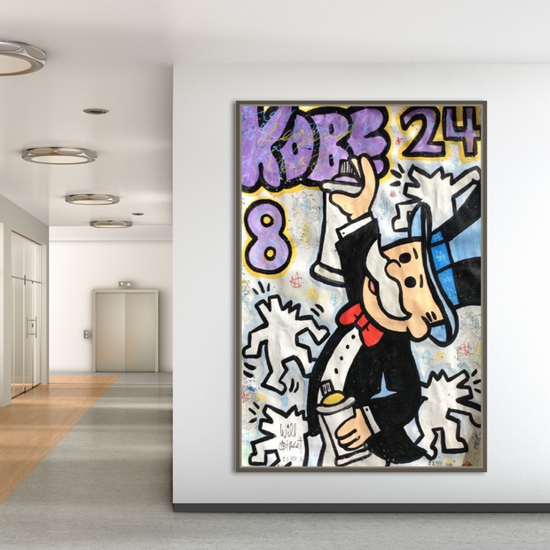 Kobe: Mr Monopoly Canvas Wall Art – Exclusive Design-MinimalisticDecor.com