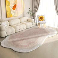 Lamb Wool Oval Kitten Touch Carpet: Cozy Elegance-MinimalisticDecor.com
