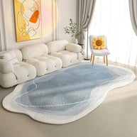 Lamb Wool Oval Kitten Touch Carpet: Cozy Elegance-MinimalisticDecor.com