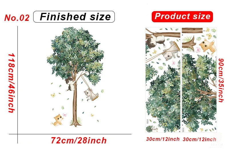 Large Nordic Tree Wall Sticker – PVC Wall Decal-MinimalisticDecor
