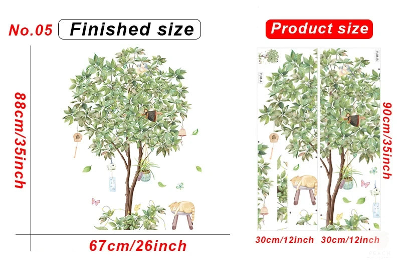 Large Nordic Tree Wall Sticker – PVC Wall Decal-MinimalisticDecor