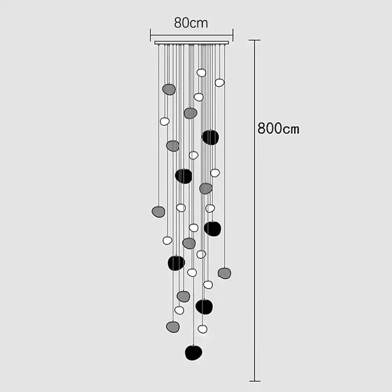Lava Pendant Staircase Chandelier Lighting-MinimalisticDecor.com