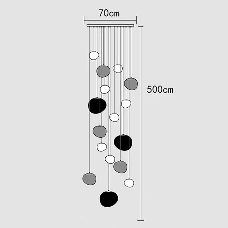 Lava Pendant Staircase Chandelier Lighting-MinimalisticDecor.com