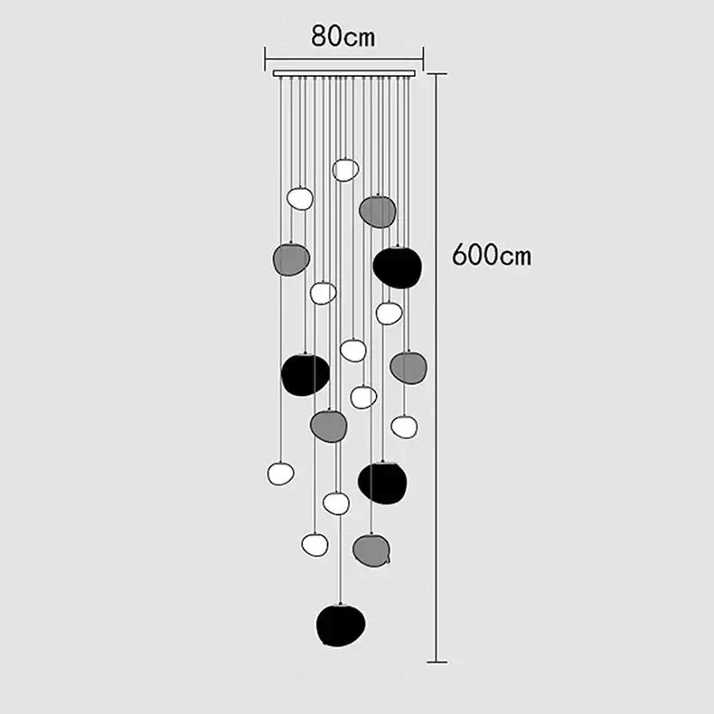 Lava Pendant Staircase Chandelier Lighting-MinimalisticDecor.com