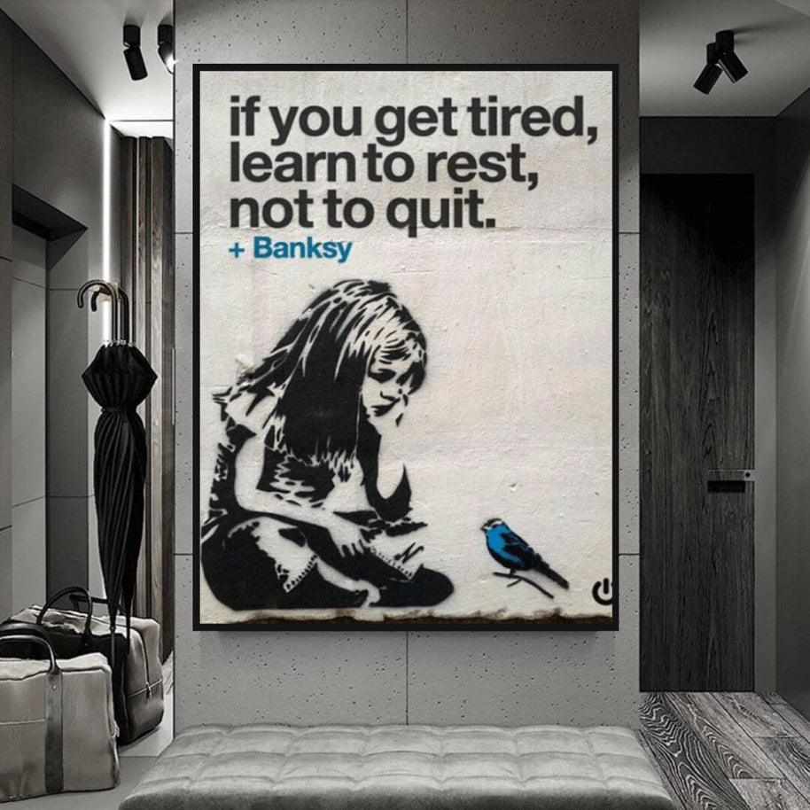 Learn to Rest Canvas Wall Art - Discover Banksy-MinimalisticDecor.com