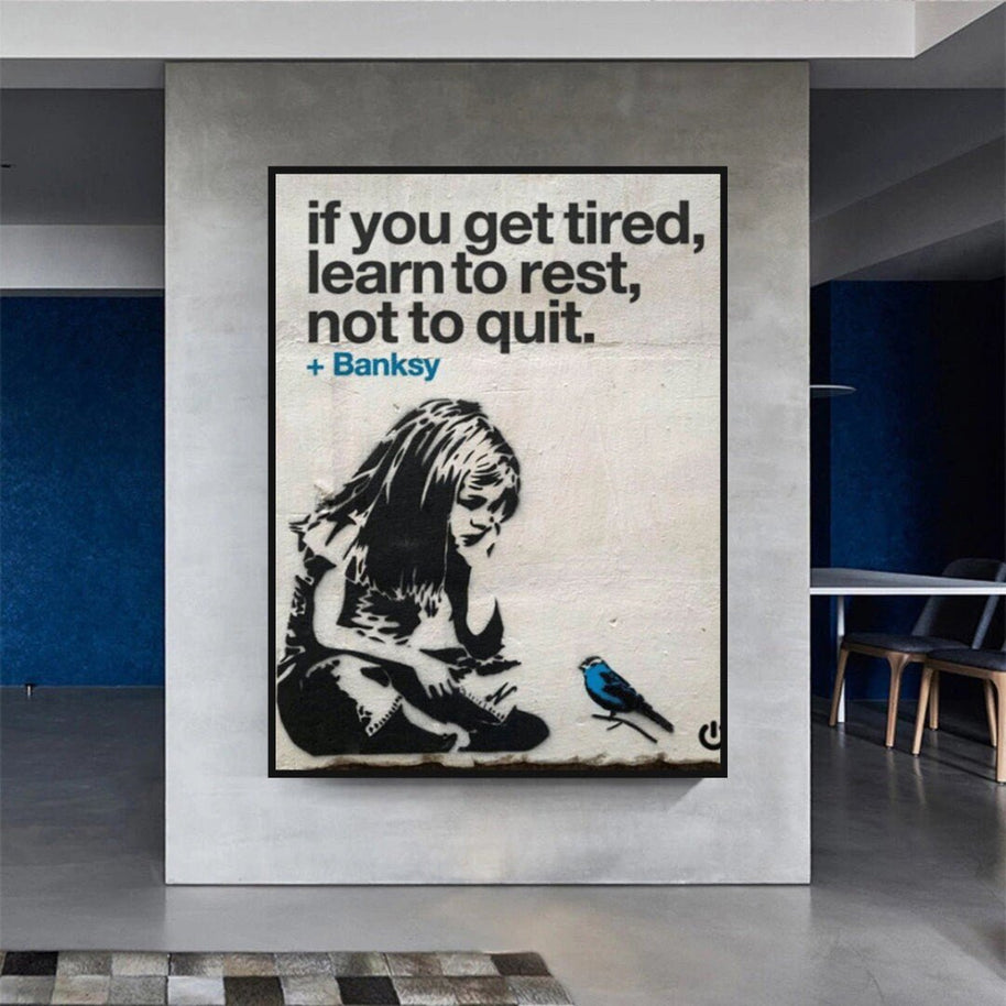 Learn to Rest Canvas Wall Art - Discover Banksy-MinimalisticDecor.com
