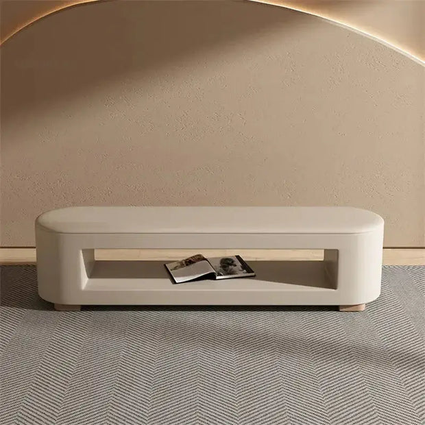 Leather Shoe Changing Bench – Synthetic Leather Upholstery-MinimalisticDecor.com