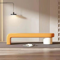 Leather Shoe Changing Bench with Cushion – Stylish & Functional Entryway Seat-MinimalisticDecor.com