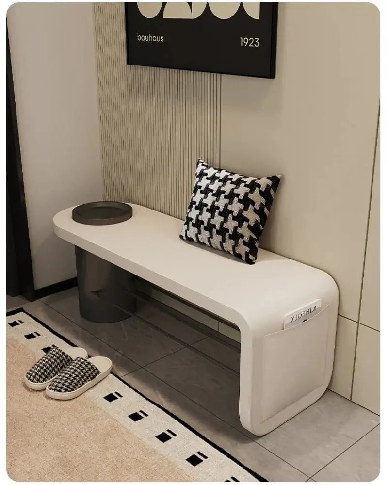 Leather Shoe Stool Bench – Synthetic Leather-MinimalisticDecor.com