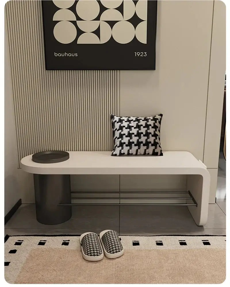 Leather Shoe Stool Bench – Synthetic Leather-MinimalisticDecor.com