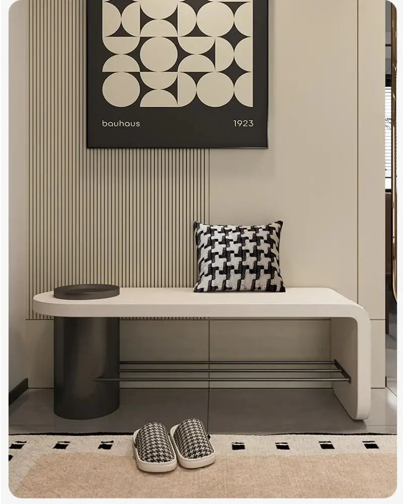 Leather Shoe Stool Bench – Synthetic Leather-MinimalisticDecor.com