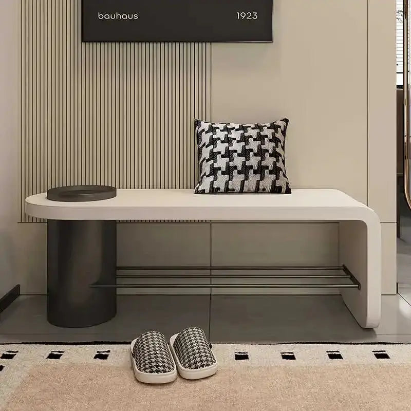 Leather Shoe Stool Bench – Synthetic Leather-MinimalisticDecor.com
