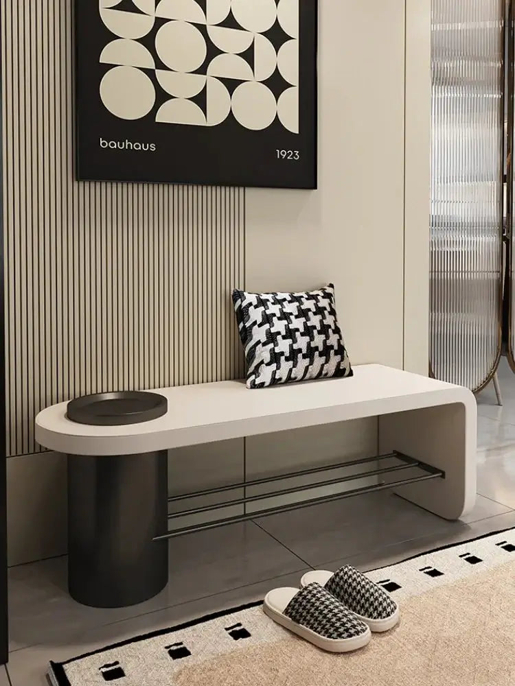 Leather Shoe Stool Bench – Synthetic Leather-MinimalisticDecor.com