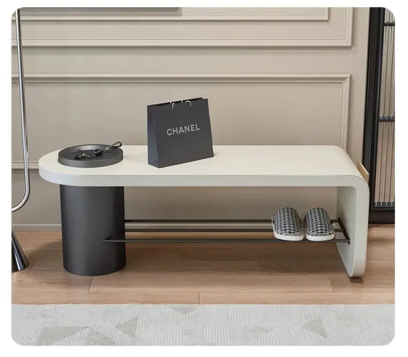 Leather Shoe Stool Bench – Synthetic Leather-MinimalisticDecor.com