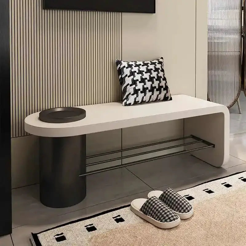 Leather Shoe Stool Bench – Synthetic Leather-MinimalisticDecor.com