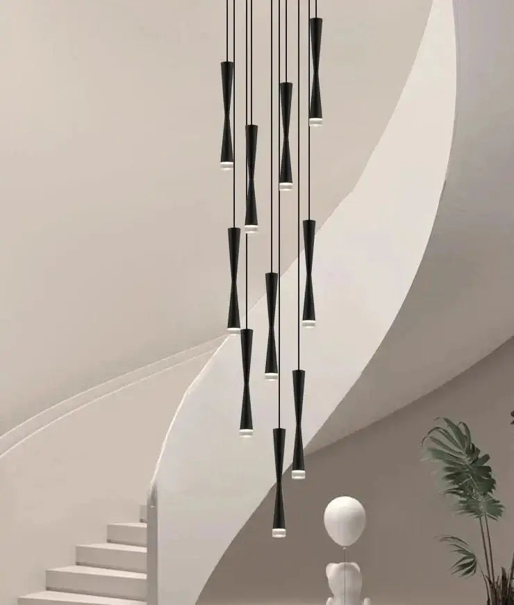 LED Attic Bend Tubes Chandelier Lighting-MinimalisticDecor.com