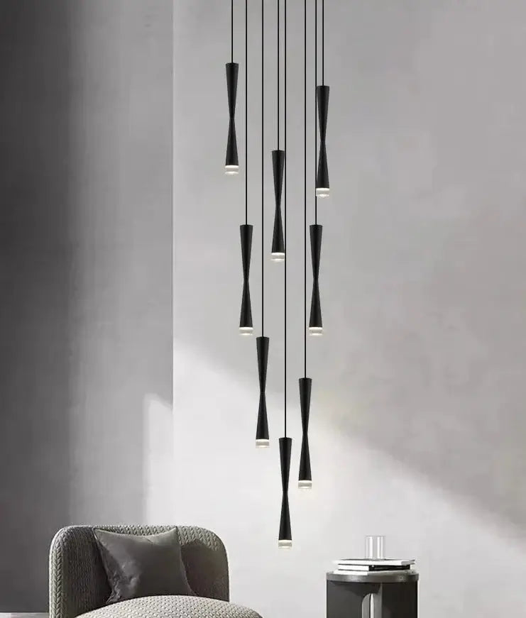 LED Attic Bend Tubes Chandelier Lighting-MinimalisticDecor.com