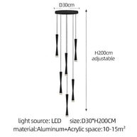 LED Attic Bend Tubes Chandelier Lighting-MinimalisticDecor.com