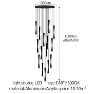 LED Attic Bend Tubes Chandelier Lighting-MinimalisticDecor.com