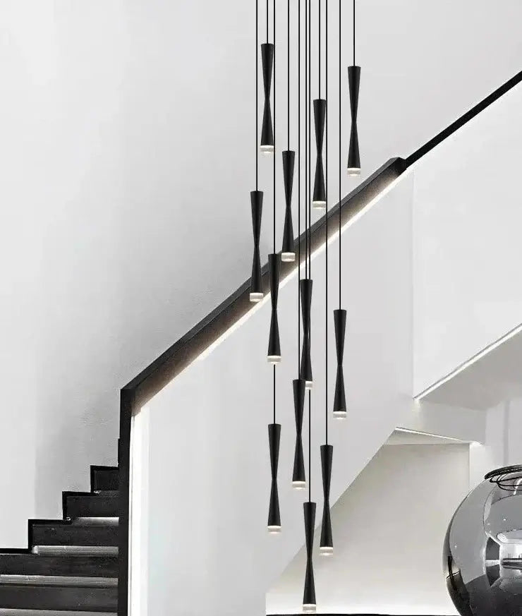 LED Attic Bend Tubes Chandelier Lighting-MinimalisticDecor.com