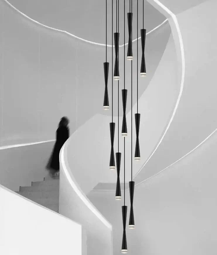 LED Attic Bend Tubes Chandelier Lighting-MinimalisticDecor.com