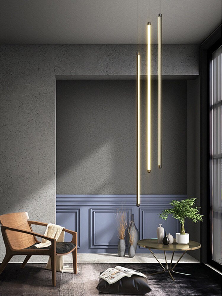 LED Bars Staircase Chandelier: Illuminate Your Space-MinimalisticDecor.com