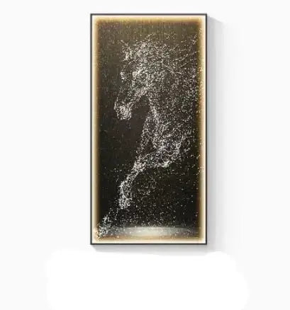 LED Horse Painting - Italian Abstract Decoration-MinimalisticDecor.com
