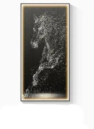 LED Horse Painting - Italian Abstract Decoration-MinimalisticDecor.com