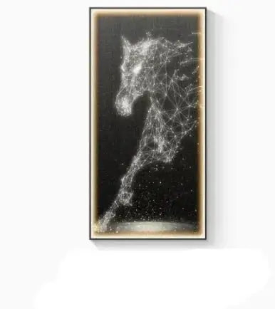 LED Horse Painting - Italian Abstract Decoration-MinimalisticDecor.com