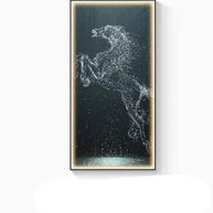 LED Horse Painting - Italian Abstract Decoration-MinimalisticDecor.com