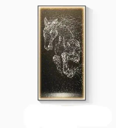 LED Horse Painting - Italian Abstract Decoration-MinimalisticDecor.com