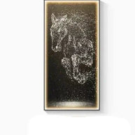 LED Horse Painting - Italian Abstract Decoration-MinimalisticDecor.com