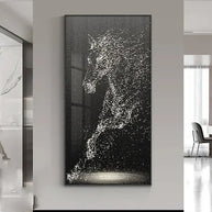 LED Horse Painting - Italian Abstract Decoration-MinimalisticDecor.com