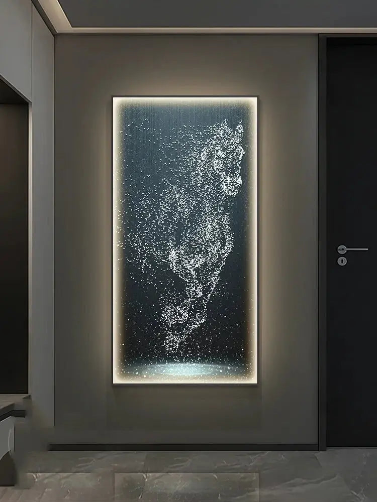 LED Horse Painting - Italian Abstract Decoration-MinimalisticDecor.com