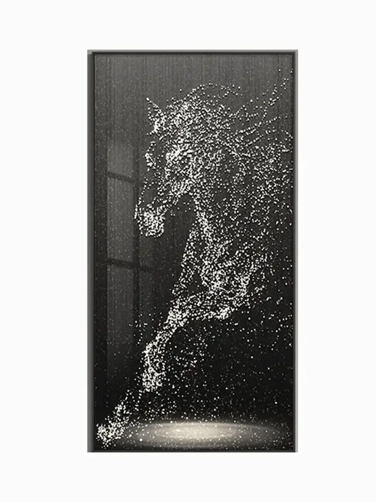 LED Horse Painting - Italian Abstract Decoration-MinimalisticDecor.com