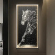 LED Horse Painting - Italian Abstract Decoration-MinimalisticDecor.com