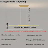 LED Long Chandelier for Dining Room, Kitchen-MinimalisticDecor.com