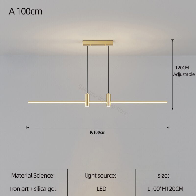 LED Strip Line Chandelier Light-MinimalisticDecor.com