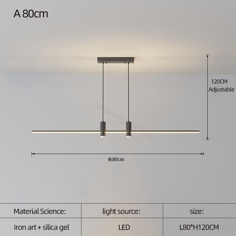 LED Strip Line Chandelier Light-MinimalisticDecor.com