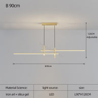 LED Strip Line Chandelier Light-MinimalisticDecor.com