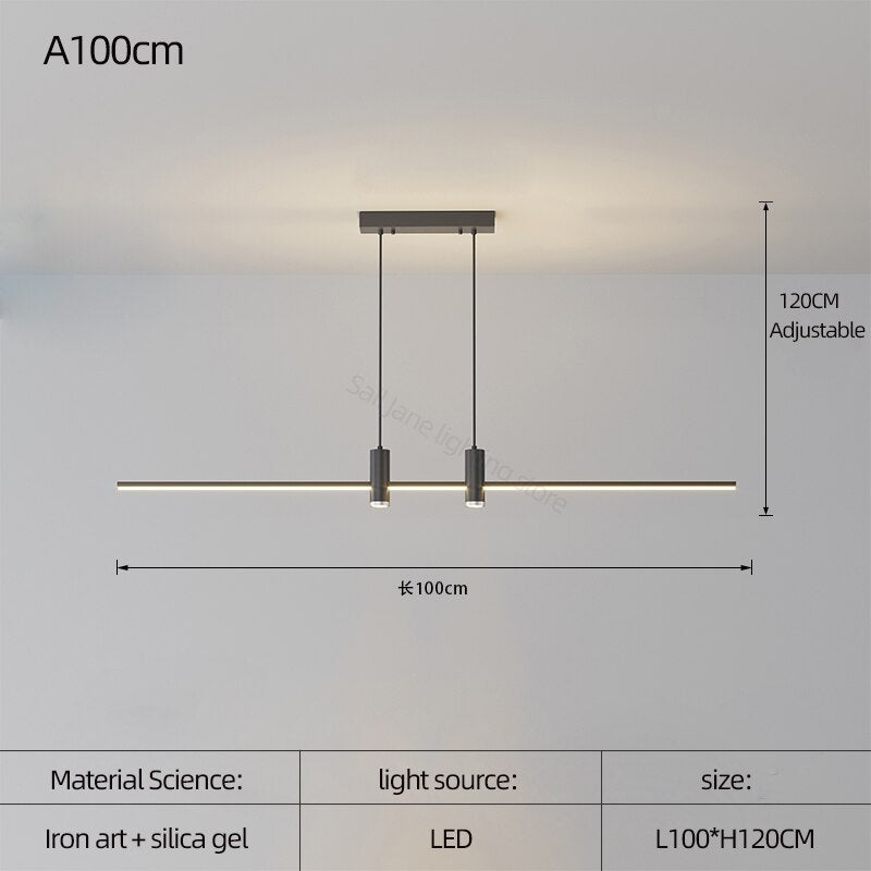 LED Strip Line Chandelier Light-MinimalisticDecor.com