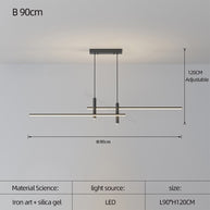 LED Strip Line Chandelier Light-MinimalisticDecor.com