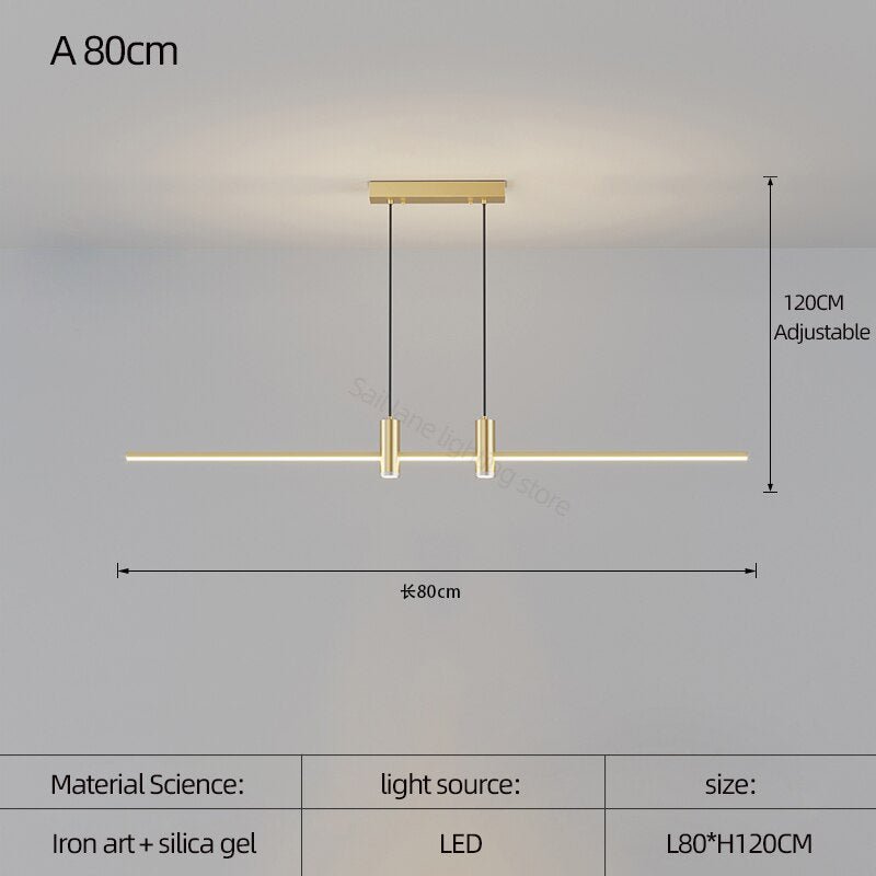 LED Strip Line Chandelier Light-MinimalisticDecor.com