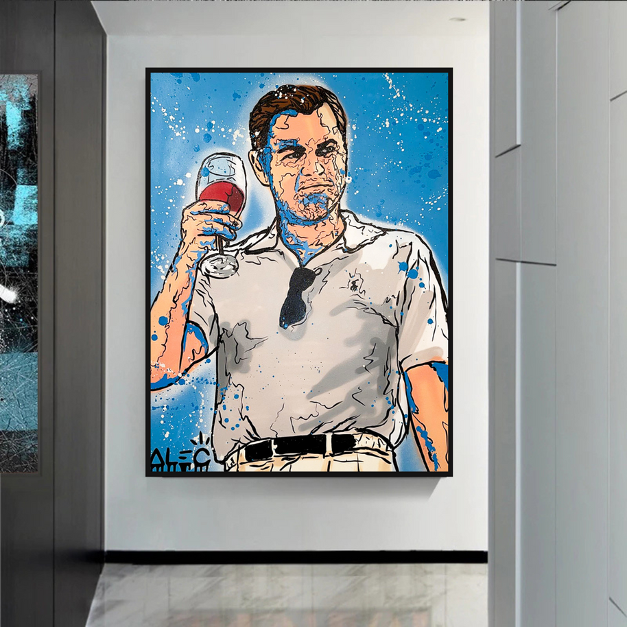 Leonardo DiCaprio: Wolf of Wall Street Canvas Art-MinimalisticDecor.com