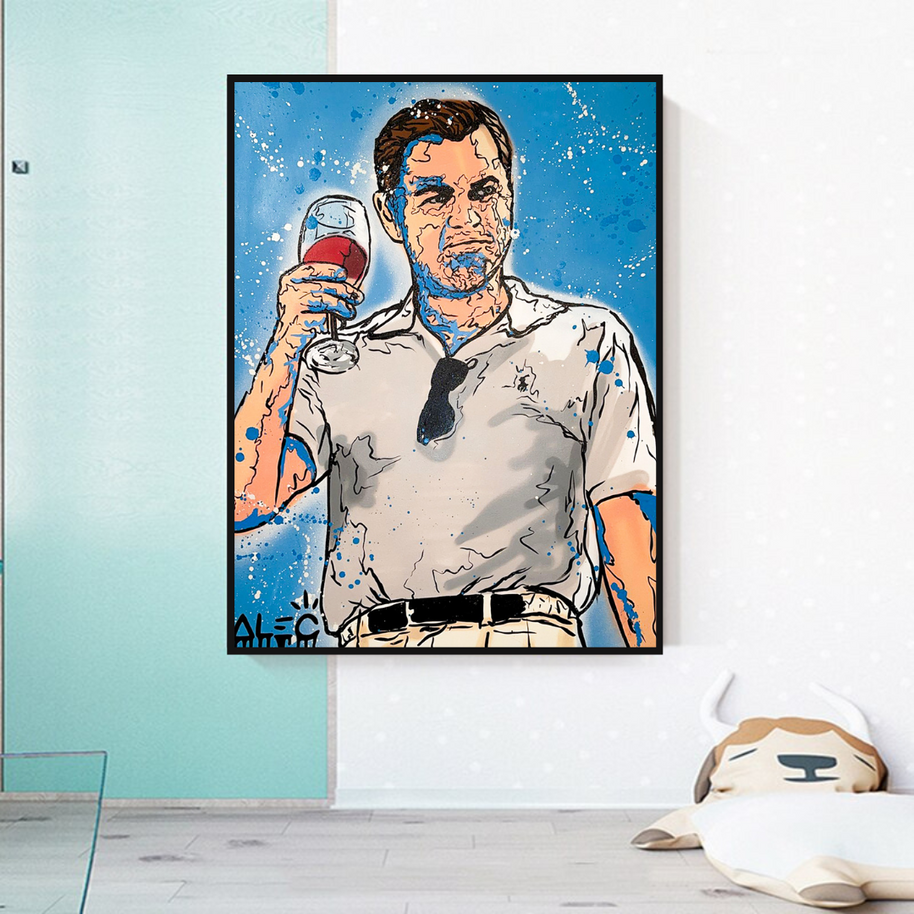 Leonardo DiCaprio: Wolf of Wall Street Canvas Art-MinimalisticDecor.com