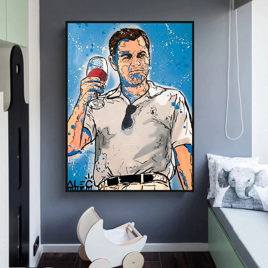 Leonardo DiCaprio: Wolf of Wall Street Canvas Art-MinimalisticDecor.com