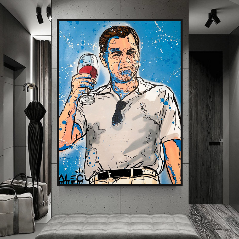 Leonardo DiCaprio: Wolf of Wall Street Canvas Art-MinimalisticDecor.com